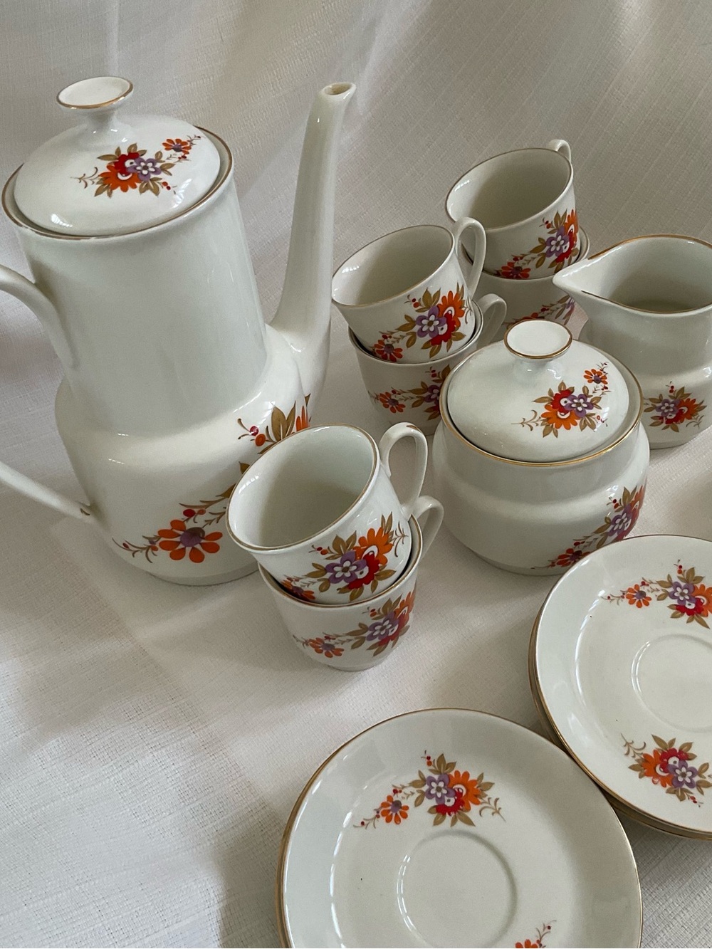 RARE VINTAGE MCM Tognana Porcelain Italian Tea Service